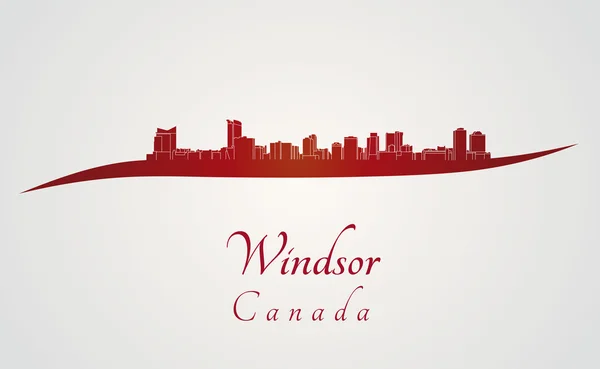 Windsor skyline i rött — Stock vektor