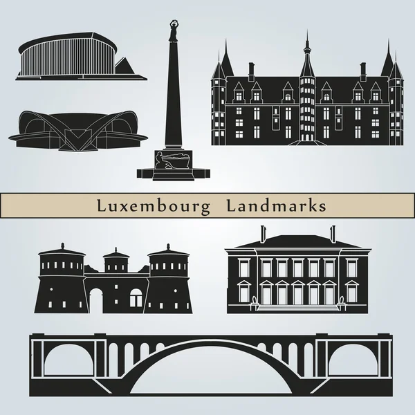 Luxemburger Wahrzeichen — Stockvektor