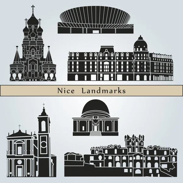 Nice landmarks and monuments — Stock Vector