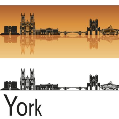 York skyline turuncu arka planda 