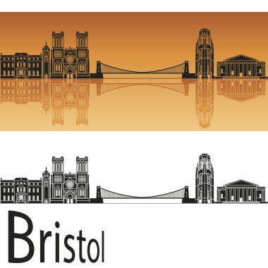 Bristol manzarası arka planda turuncu 