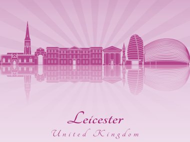 Mor parlak orkide Leicester manzarası