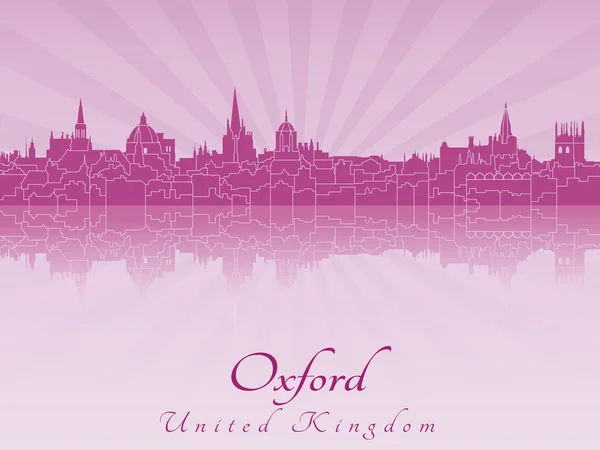 Oxford silhuett i lila strålande orchid — Stock vektor