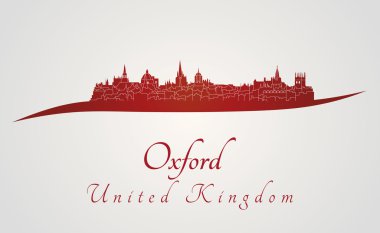 Oxford manzarası kırmızı