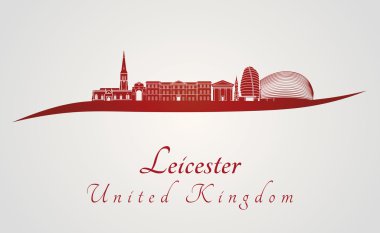 Leicester manzarası kırmızı