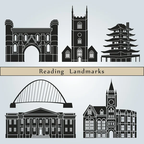 읽기 랜드마크 — 스톡 벡터