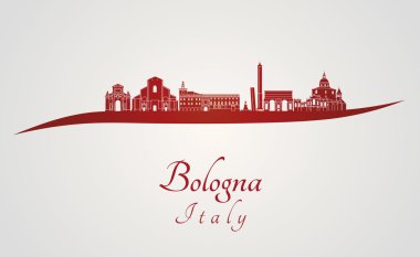 Bologna manzarası kırmızı