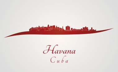 Havana manzarası kırmızı