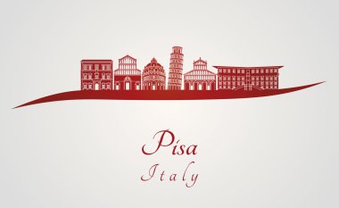Pisa manzarası kırmızı