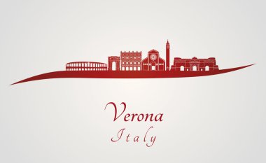 Verona manzarası kırmızı