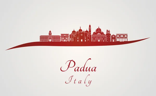 Padua manzarası kırmızı — Stok Vektör