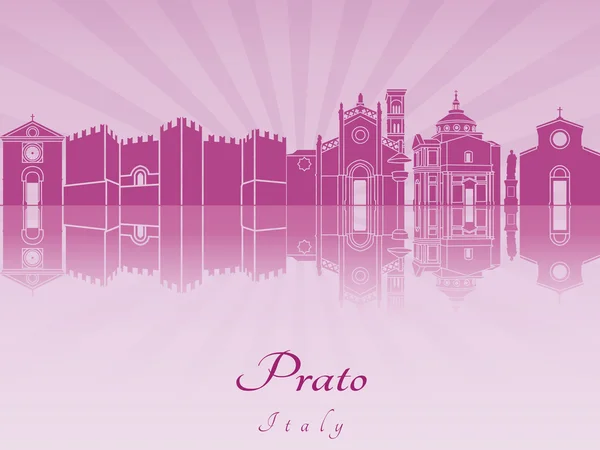 Prato skyline in purple radiant orchid — Stock Vector
