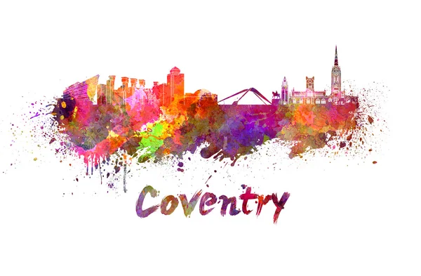 Coventry skyline in watercolor — Stock Photo, Image