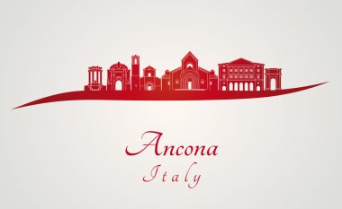 Ancona manzarası kırmızı
