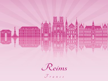 Mor parlak orkide Reims manzarası