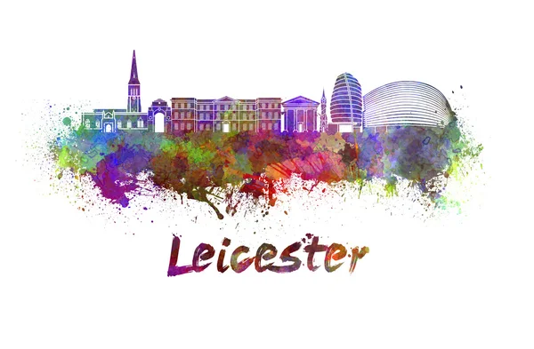 Leicester silhuett i akvarell — Stockfoto