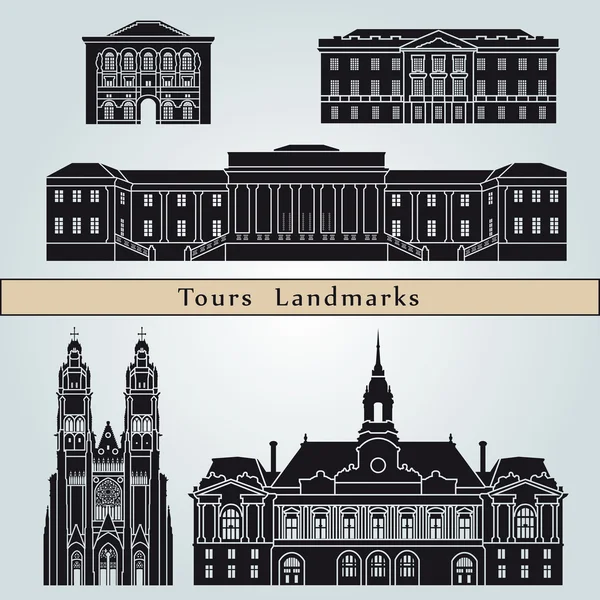 Tours monuments et monuments — Image vectorielle