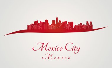 Kırmızı Meksika şehir manzarası