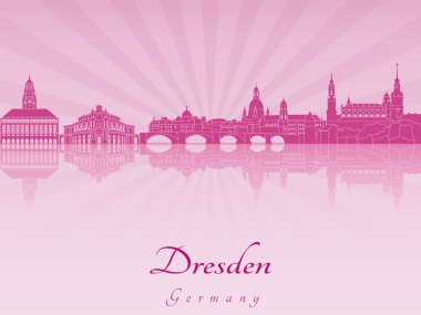 Mor parlak orkide Dresden manzarası