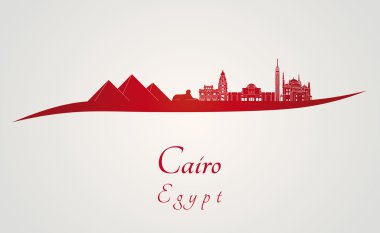 Cairo manzarası kırmızı