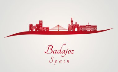 Badajoz manzarası kırmızı