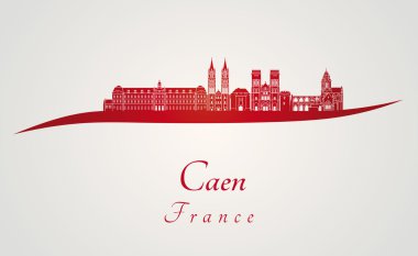 Caen manzarası kırmızı