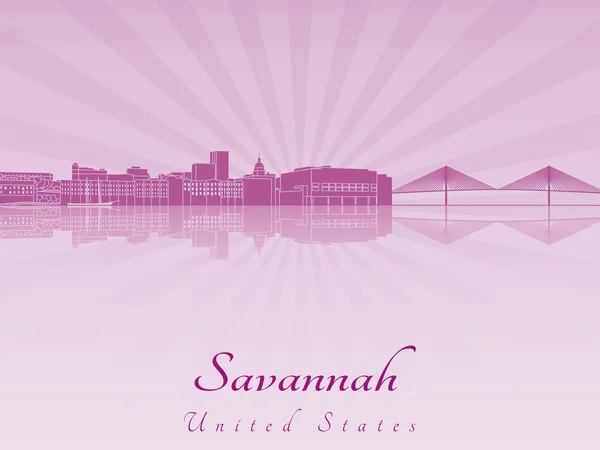Savannah Skyline en orchidée rayonnante violette — Image vectorielle
