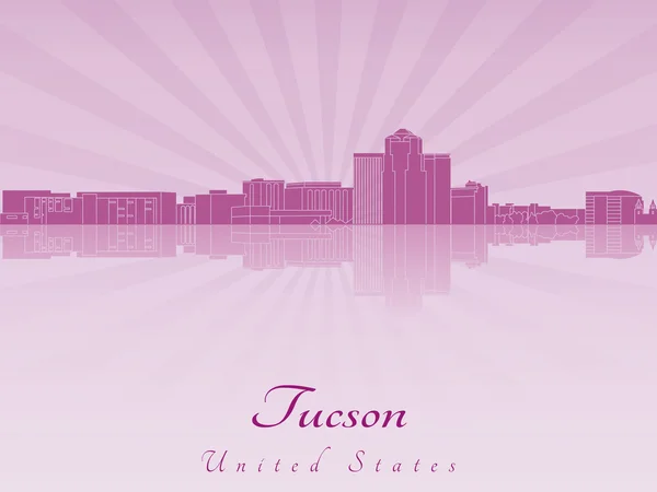 Tucson skyline em roxo orquídea radiante —  Vetores de Stock