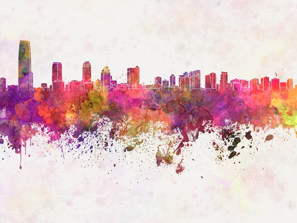 Suluboya arka planda Jersey şehir manzarası