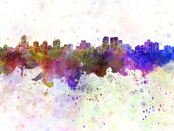 Skyline Winnipeg in sfondo acquerello — Foto Stock