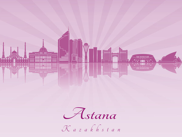 Астана сияет фиолетовой сияющей орхидеей
