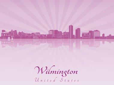 Mor parlak orkide Wilmington manzarası