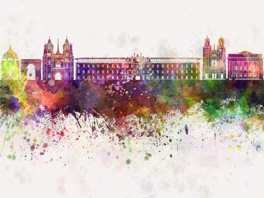 Dijon manzarası suluboya arka planda