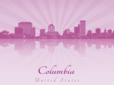 Mor parlak orkide Columbia manzarası