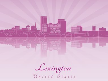 Mor parlak orkide Lexington manzarası