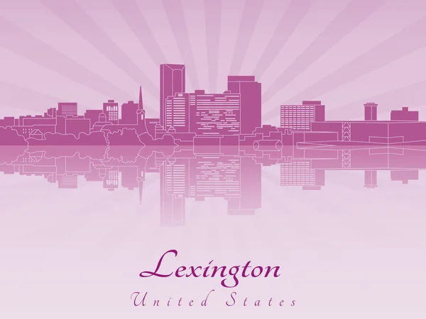 Lexington skyline in paarse stralende orchid — Stockvector