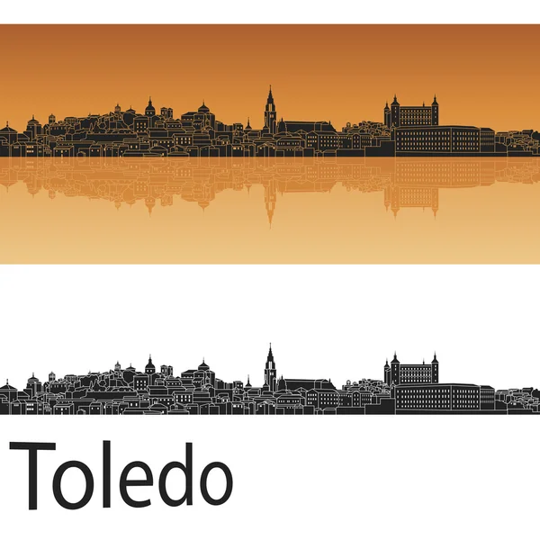 Skyline di Toledo — Vettoriale Stock