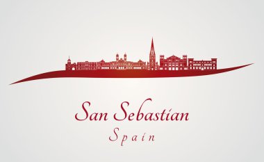 San Sebastian manzarası kırmızı