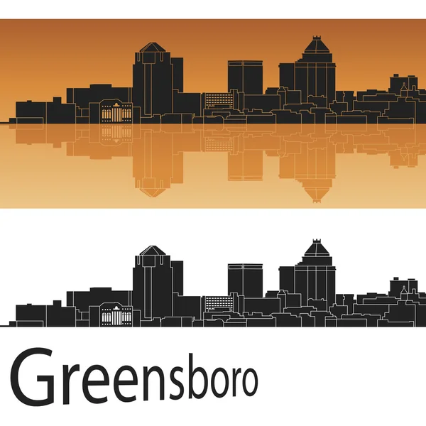 Skyline von Greensboro — Stockvektor