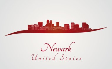 Newark manzarası kırmızı