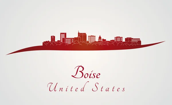 Boise skyline em vermelho —  Vetores de Stock