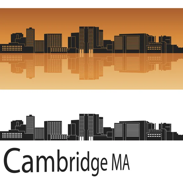 Skyline Cambridge Ma — Stock Vector