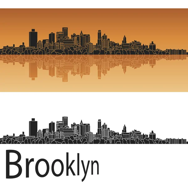 Skyline di Brooklyn — Vettoriale Stock