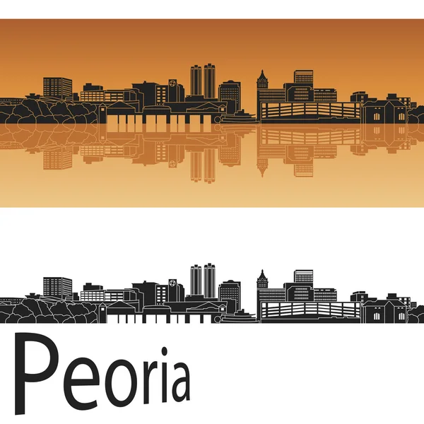Peoria skyline — Stock Vector