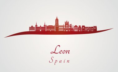 Leon manzarası kırmızı
