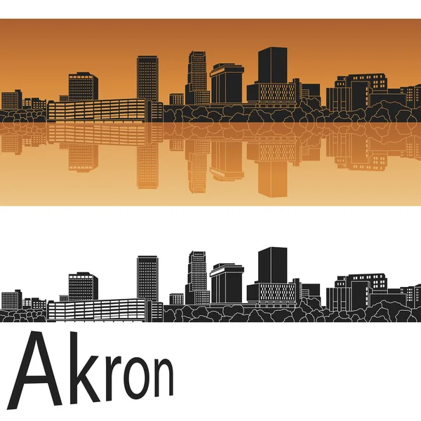 Akron skyline — Stock Vector