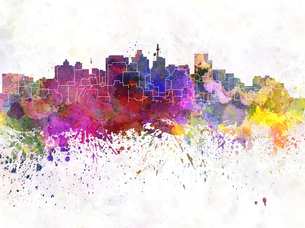 Durban skyline en fond aquarelle — Photo