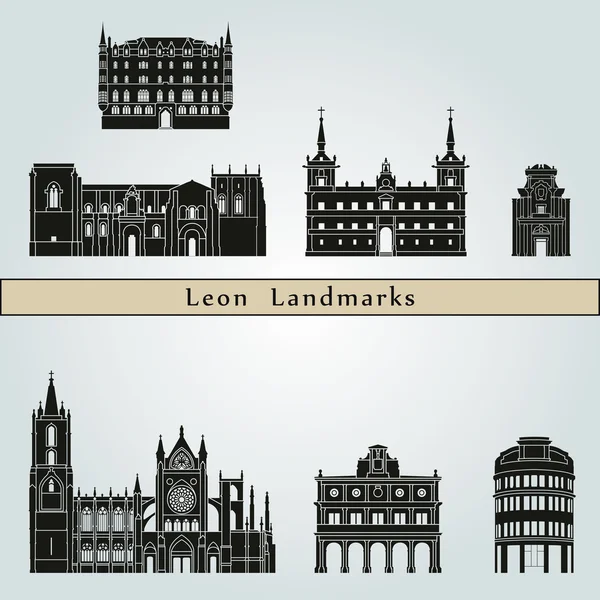Leon ορόσημα — Διανυσματικό Αρχείο