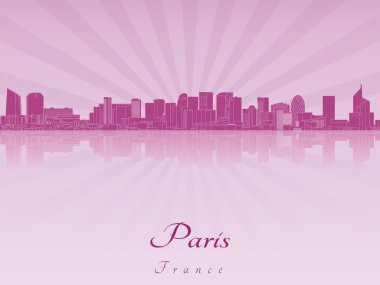 Mor parlak orkide Paris V2 manzarası