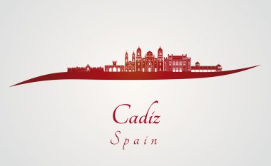 Cadiz manzarası kırmızı